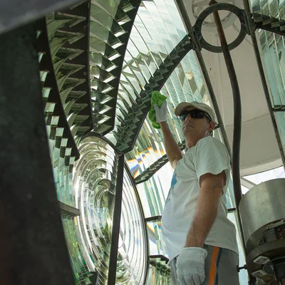 Ken Herman Cleans Lens Interior