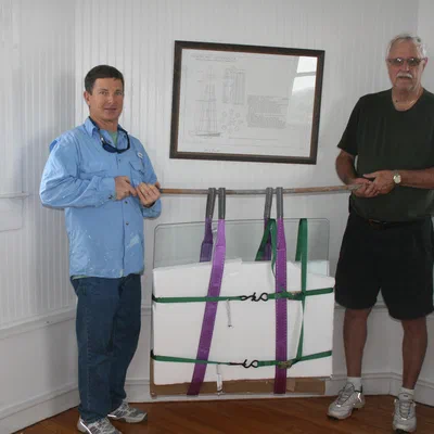 First glass pane 5-16 thick, 32.5X32.5, 30lbs