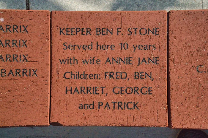 A brick for Keeper Ben F. Stone and his family